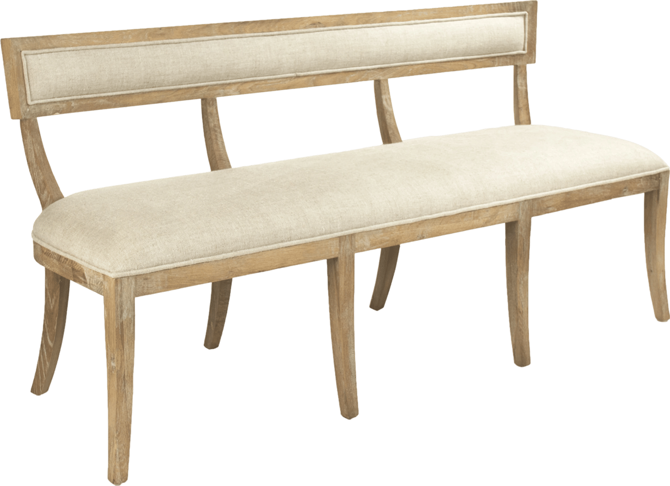 Cream dining best sale bench with back