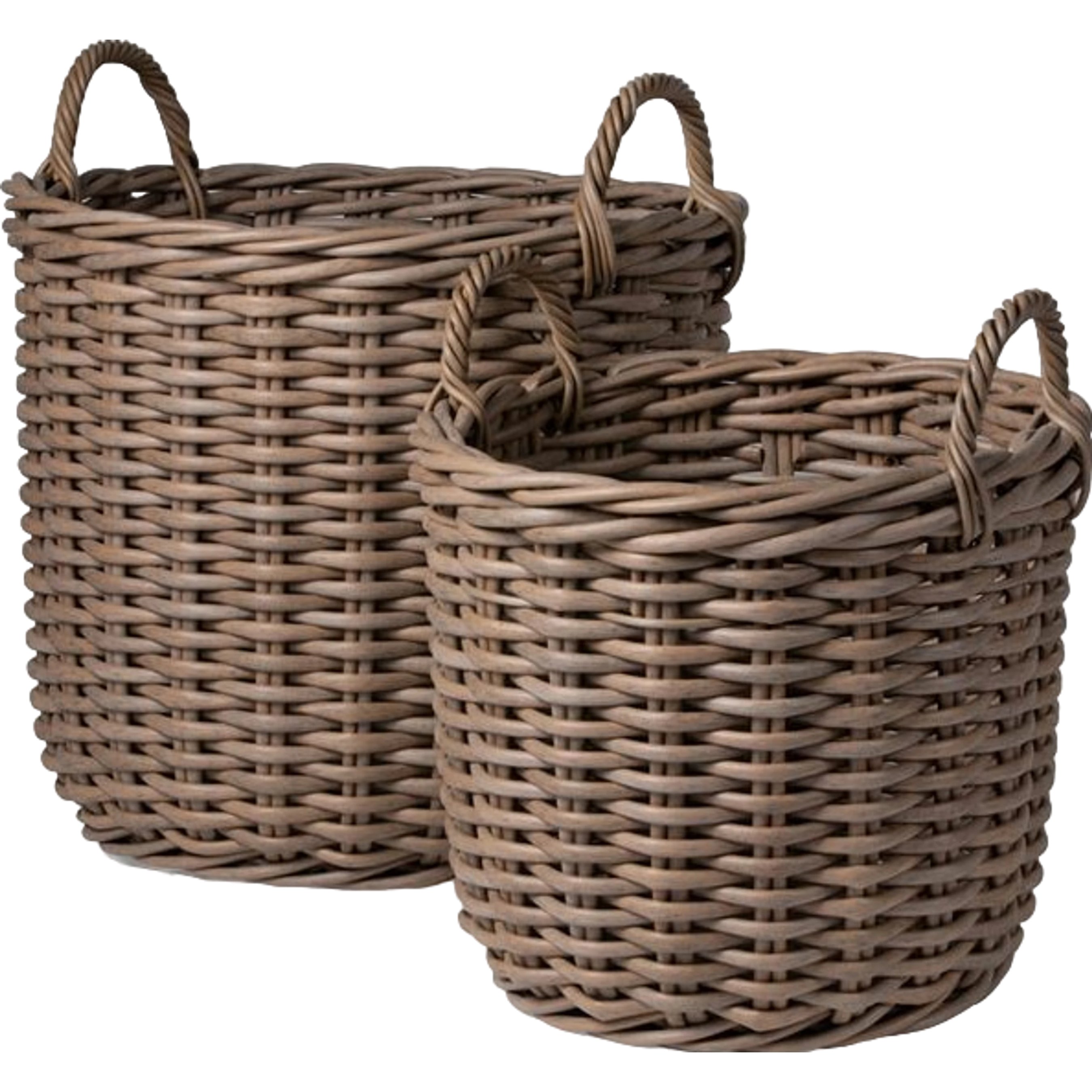 新品Vitaras Gedvilas /Wicker Bascketリトアニア製 StorageWorks Scalloped Edge Wicker Basket with lid, Wicker
