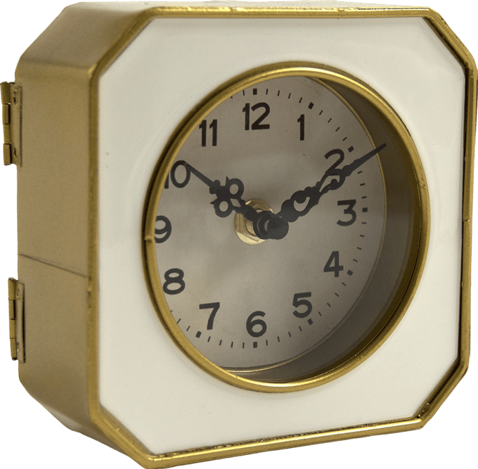 White & Gold Clock