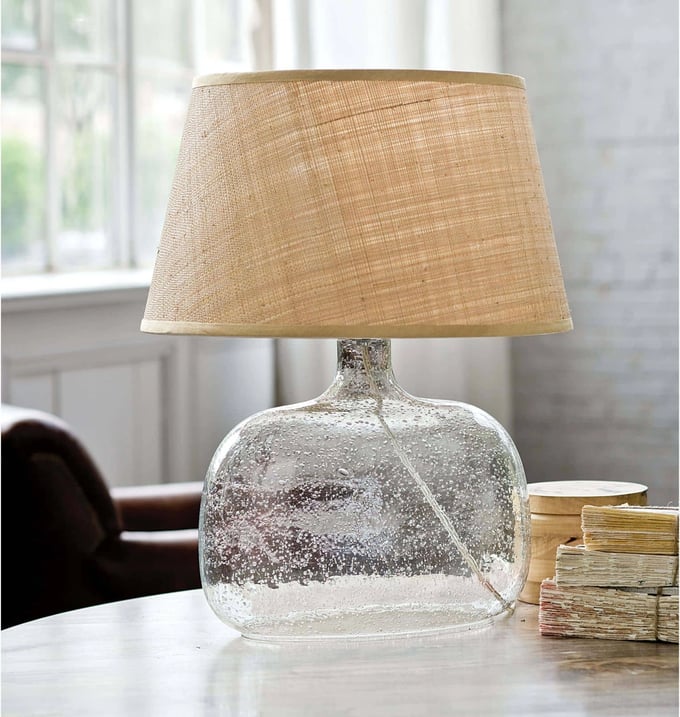 Regina Andrew Seeded Oval Glass Table Lamp | Layla Grayce