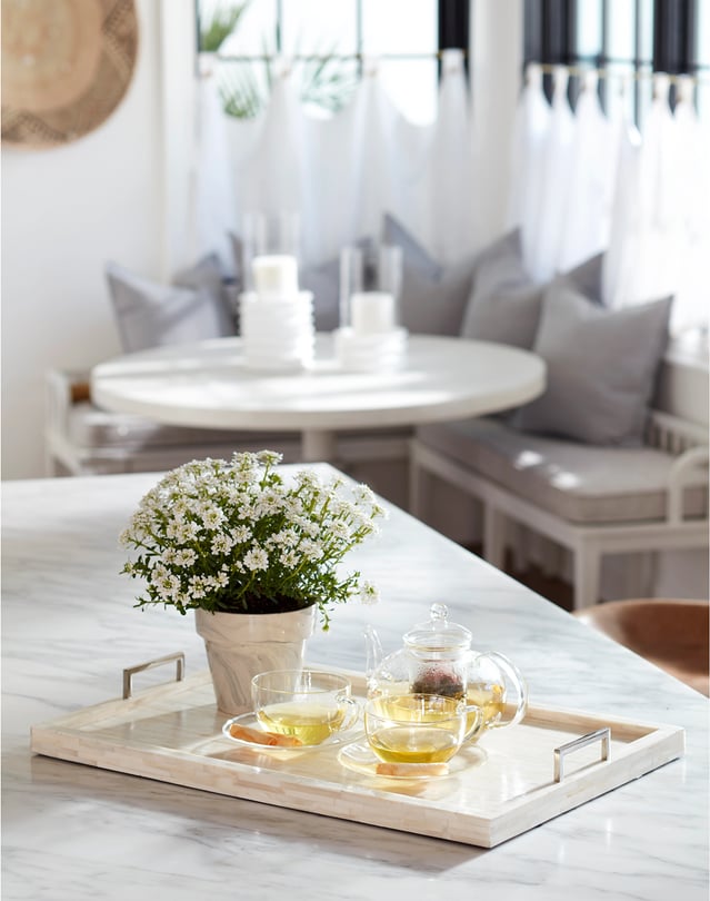 Regina Andrew White Bone and Nickel Tray Layla Grayce