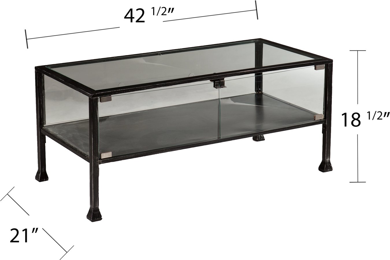 SEI Furniture Terrarium Display Cocktail Table HedgeApple