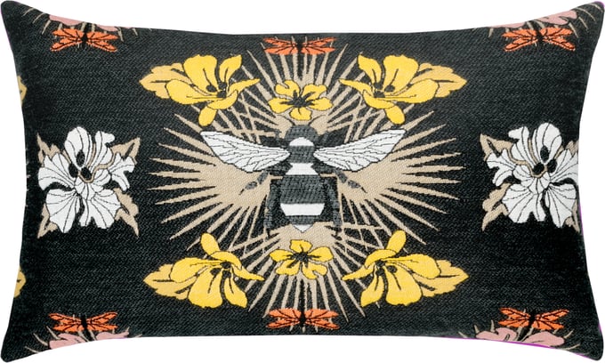 Elaine Smith Honey Bee Lumbar Pillow - Thumbnail 3