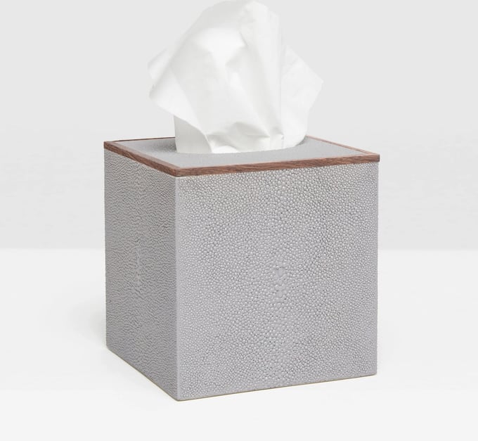 Manchester Faux Shagreen Rectangular Tissue Box Cover - Thumbnail 4