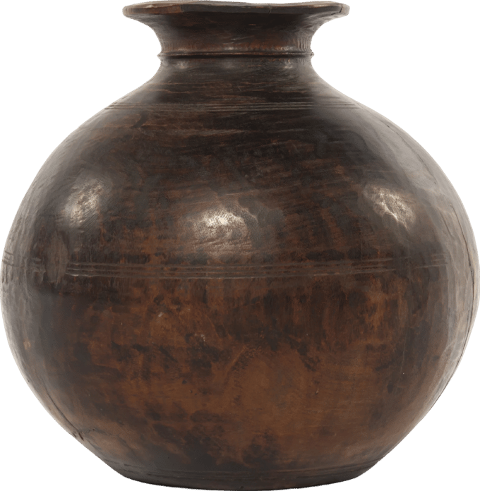 Found Wooden Jar