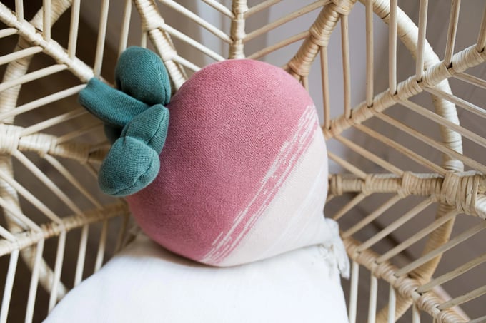 Ramona the Radish Knitted Cushion - Thumbnail 5