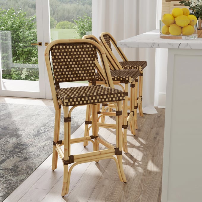 Lila Rattan Barstool - Thumbnail 3
