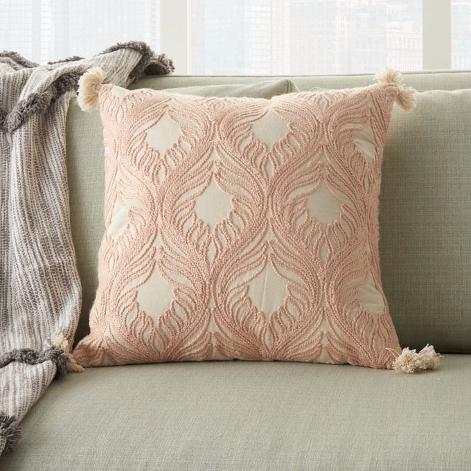 Blush pink pillows and throws clearance