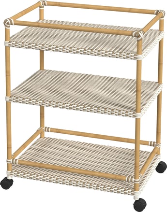 vidaXL Bar Cart with Drawer Gray 39.4x17.7x38.2 Poly Rattan 316664 – Garage  Cabinets Online