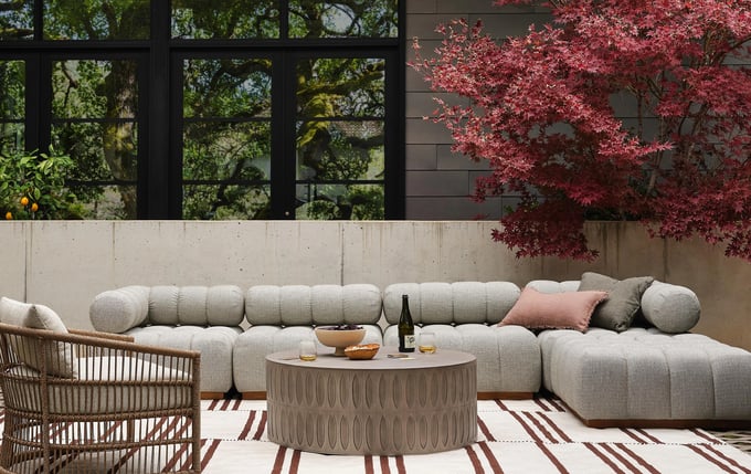 Roma Outdoor 4PC Sectional W/Ottoman - Thumbnail 3