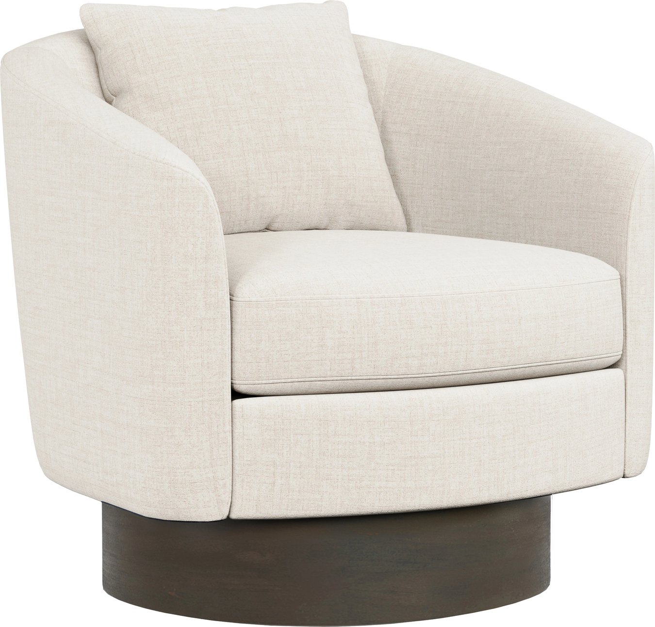 Grey linen swivel chair discount