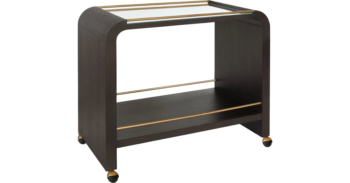 Worlds Away Myer Waterfall Edge Bar Cart Layla Grayce