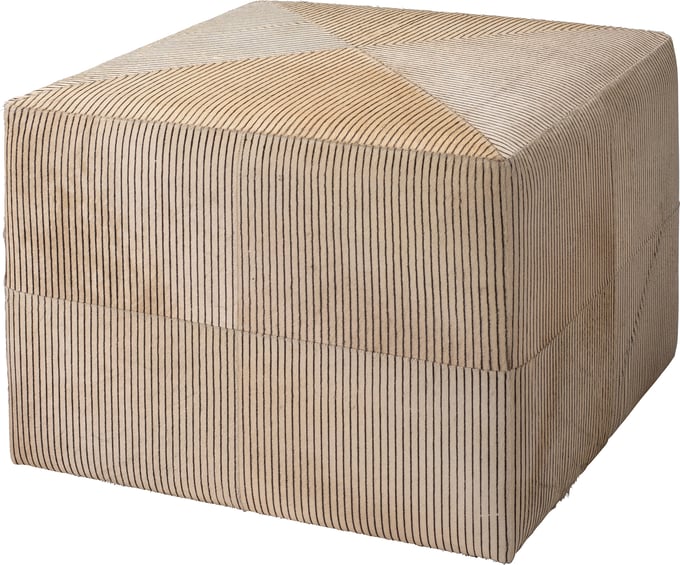 Pinstriped Ottoman