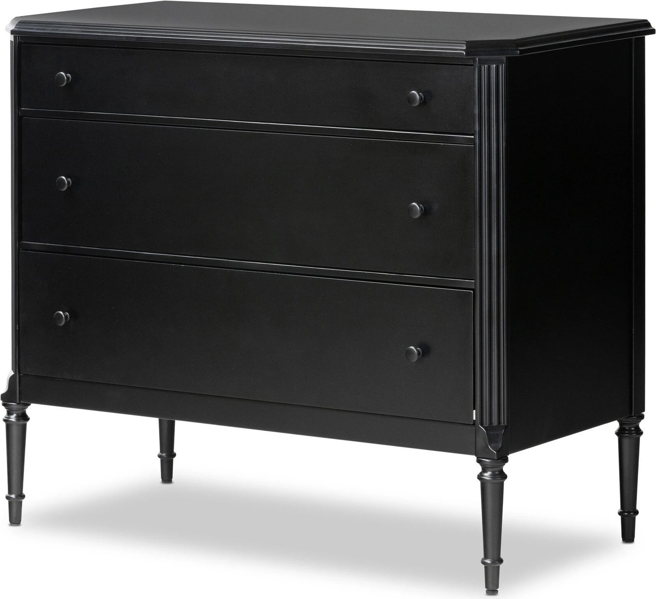 black dresser 3 drawer Four Hands Lendon As a perfect addition blackedit A-line Off The Shoulder Color:Pearl Pink