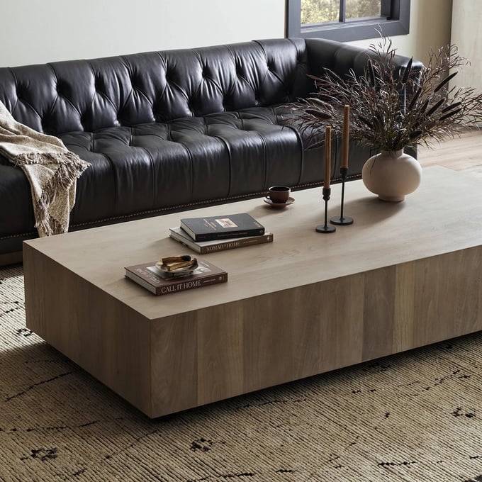Four Hands Hudson Large Rectangular Coffee Table Layla Grayce