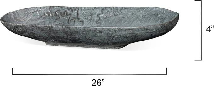 Long Oval Marble Bowl - Thumbnail 4