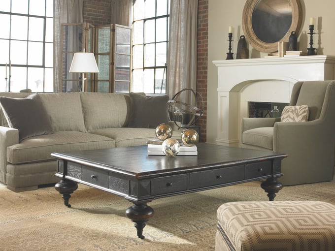 Century Furniture Grand Oak Cocktail Table - Thumbnail 4
