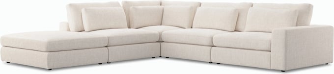 Four Hands Atelier Bloor 4 Piece Raf Sectional W Ottoman - Thumbnail 2