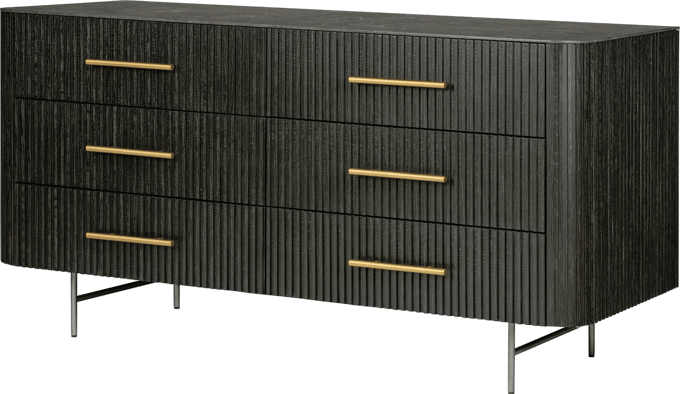 black and red dresser Distressed Charcoal Gray Solid Wood Bedroom Dresser With 7 Drawers main image 1