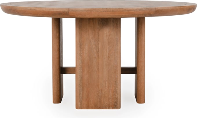 Classic Home Selena 60in Round Mango Wood Dining Table - Thumbnail 4