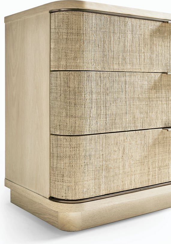 Jonathan Charles Water Seiche Large Grasscloth Nightstand | Layla