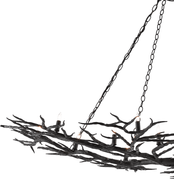 Currey and Company Rainforest Chandelier - Thumbnail 3