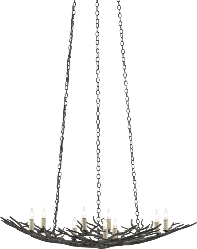 Currey and Company Rainforest Chandelier - Thumbnail 2