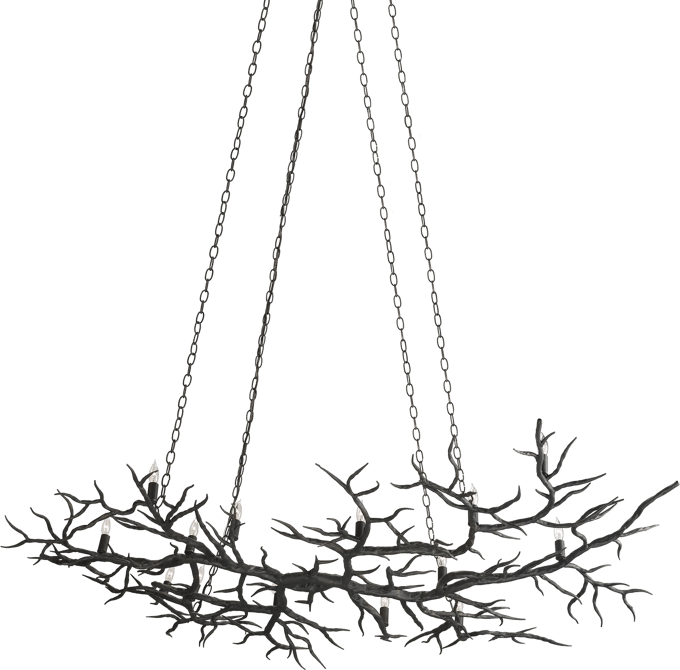 Currey and Company Rainforest Chandelier - Thumbnail 2