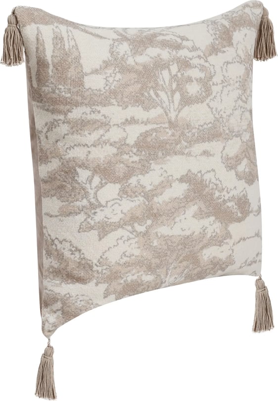 Stonework Cotton Linen Blend Throw Pillow