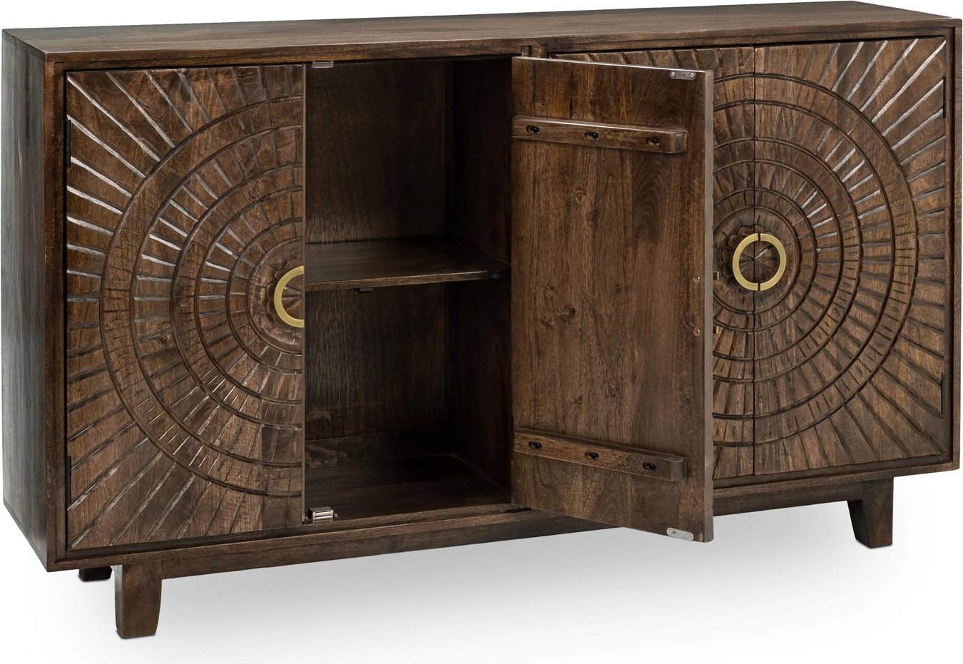 Classic Home Vivienne 4-Door Mango Wood Buffet Sideboard | Layla