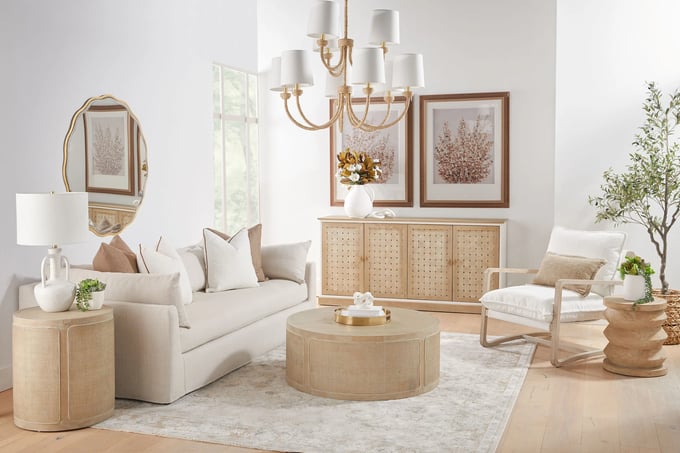 Essentials For Living Cane Wood End Table - Thumbnail 2