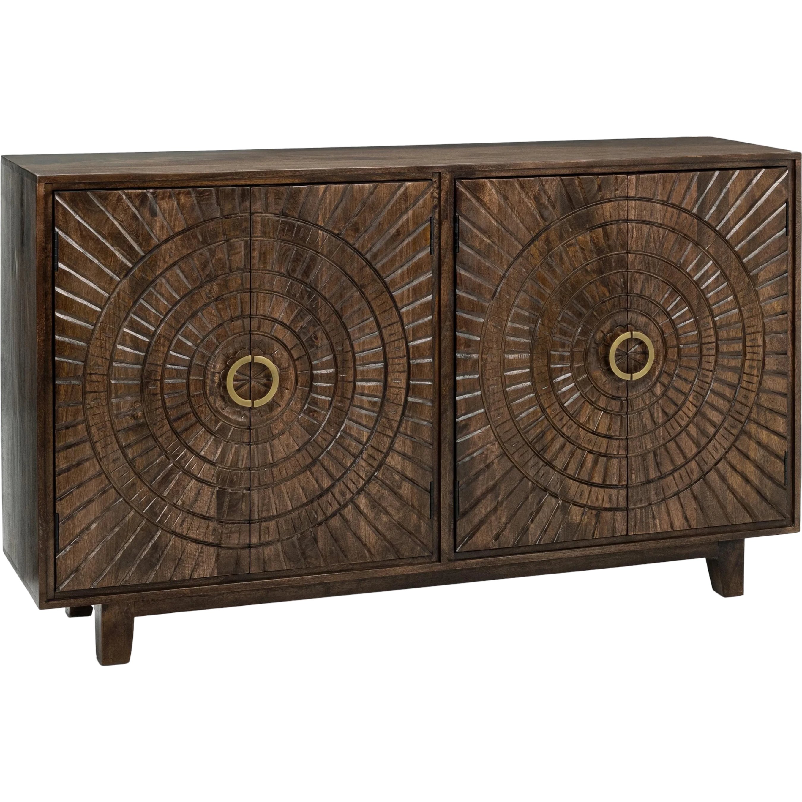 Classic Home Vivienne 4-Door Mango Wood Buffet Sideboard | Layla