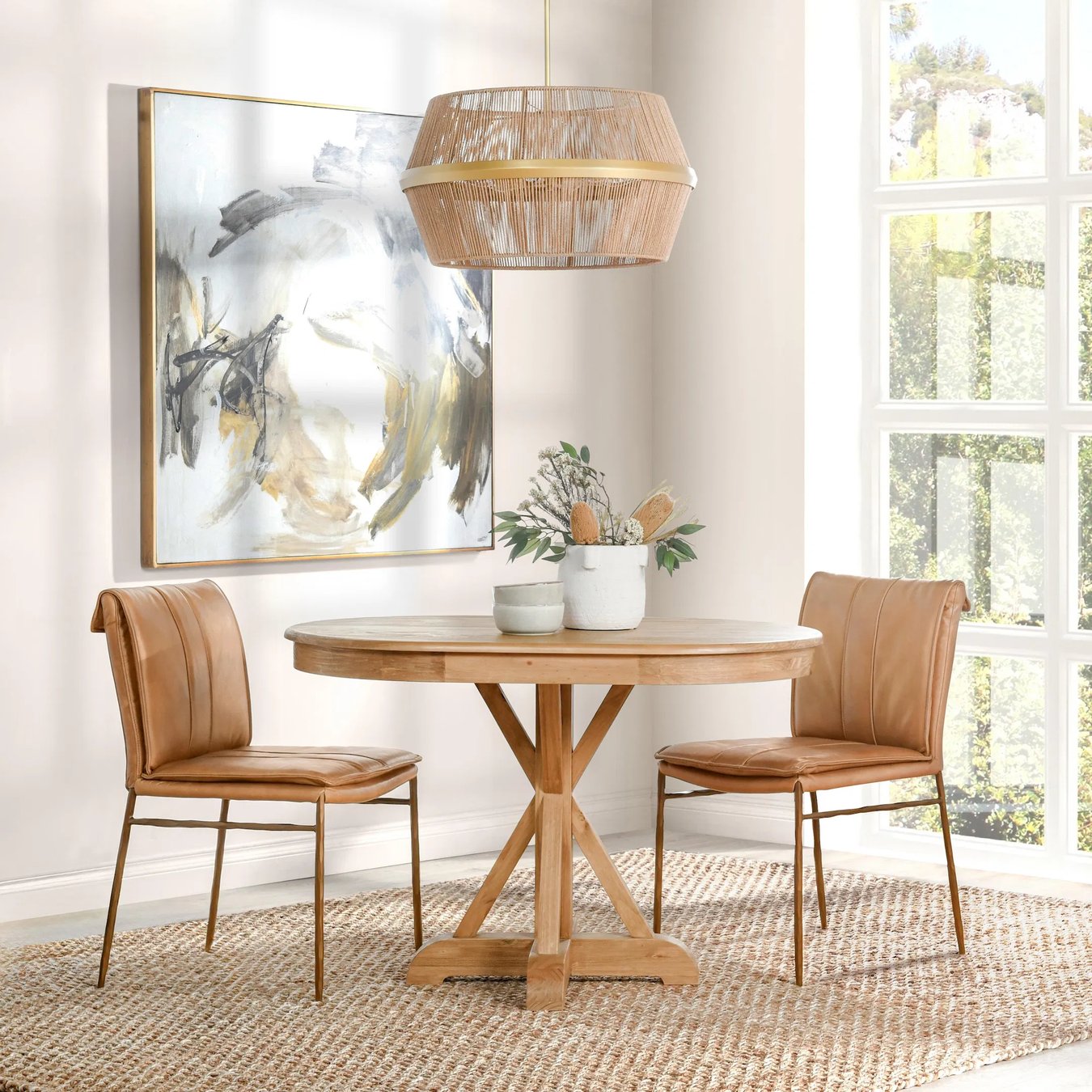 Kosas Home Maxwell Oval Pine Wood Dining Table | Layla Grayce