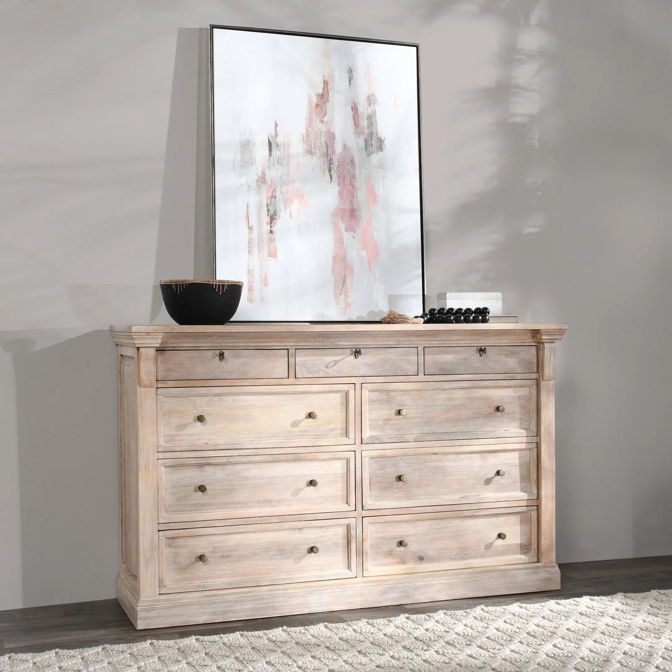 Classic Home Adelaide 9-Drawer Mango Wood Dresser | Layla Grayce