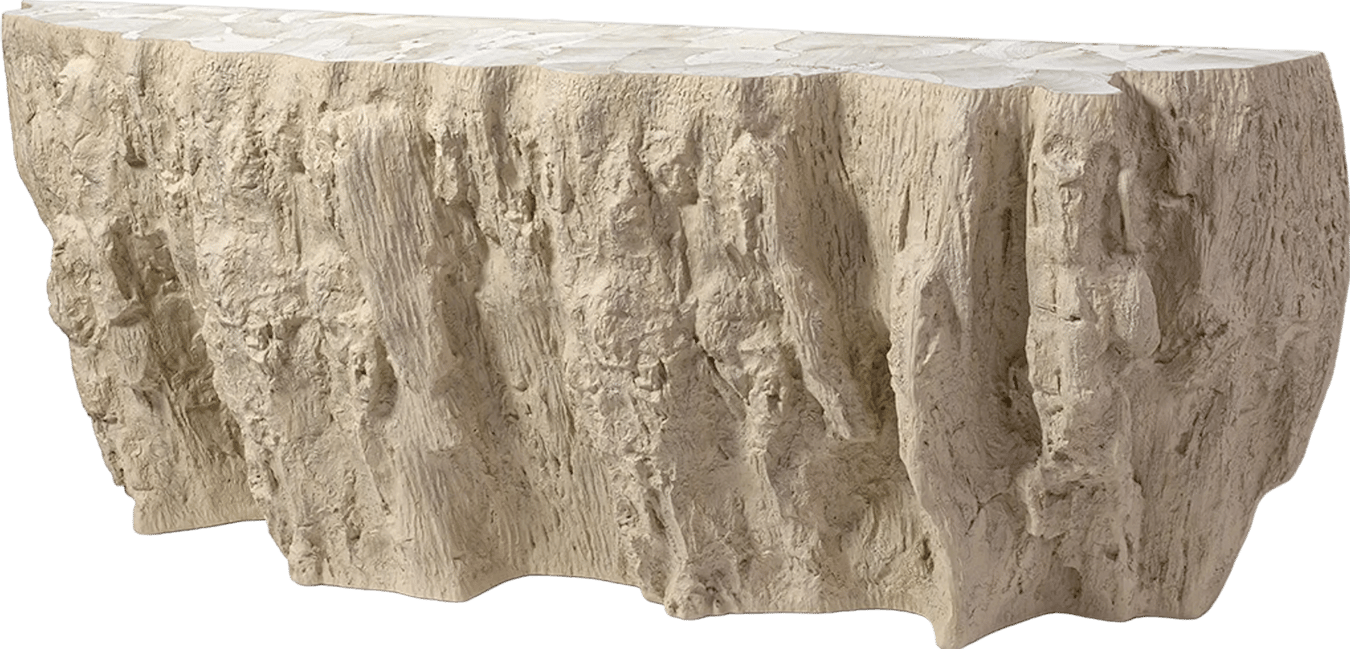 Palecek Camilla Fossilized Clam Console Table, Long | Layla Grayce