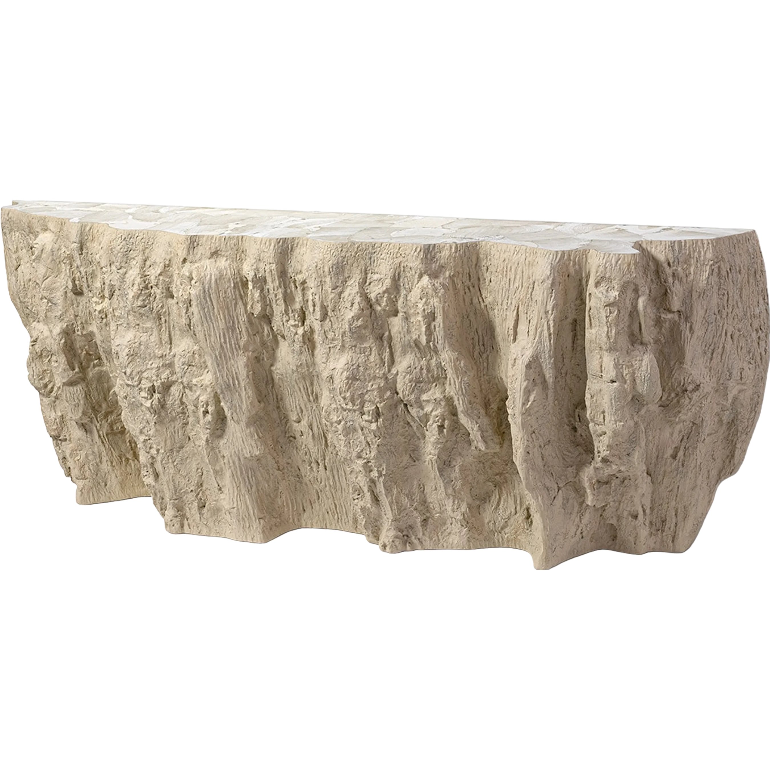 Palecek Camilla Fossilized Clam Console Table, Long | Layla Grayce
