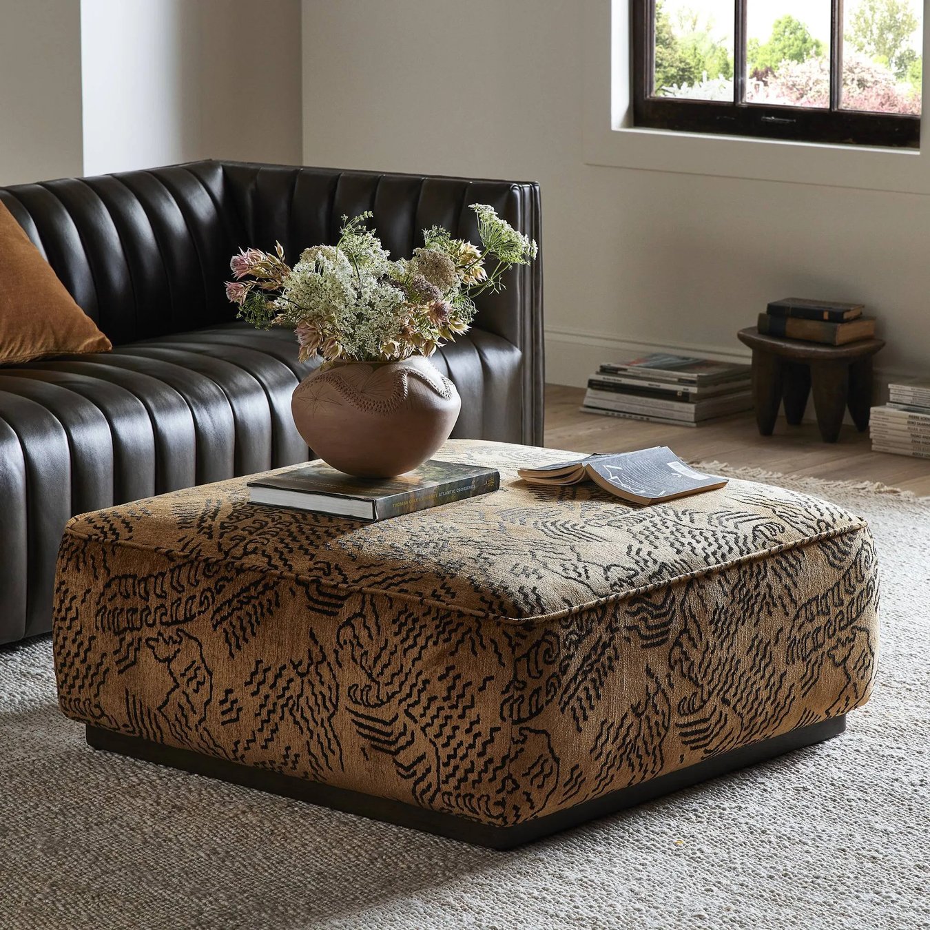 Four Hands Sinclair Square Ottoman-36