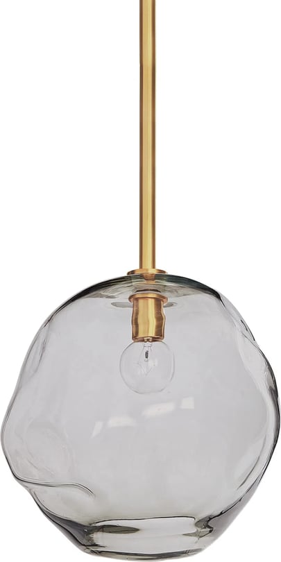 Molten Pendant with Smoke Glass