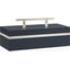 High Gloss Navy and Silver Leaf