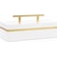 High Gloss White and Gold Leaf