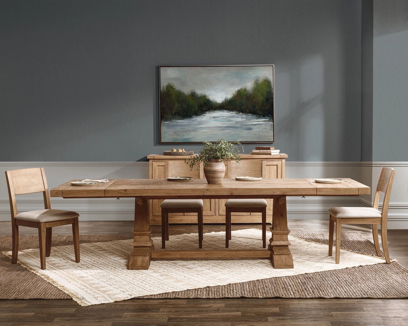 Kosas Home Allegra Extendable Reclaimed Pine Wood Dining Table