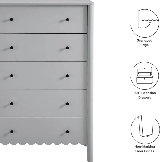 Layla Grayce Essentials Kiowa Scalloped Chest - Thumbnail 3