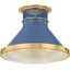Aged Brass, Soft French Blue