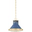 Aged Brass, Soft French Blue