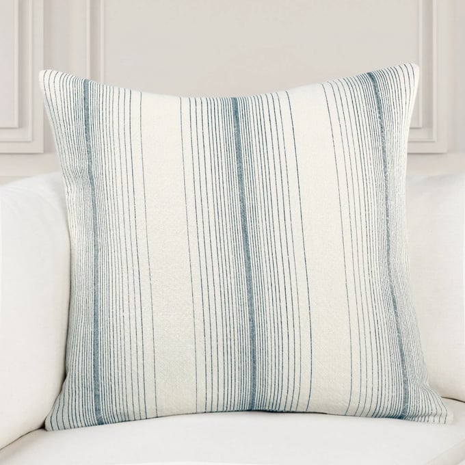 Theta Linen Blend Square Throw Pillow - Thumbnail 2