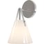 Opaque White, Polished Nickel