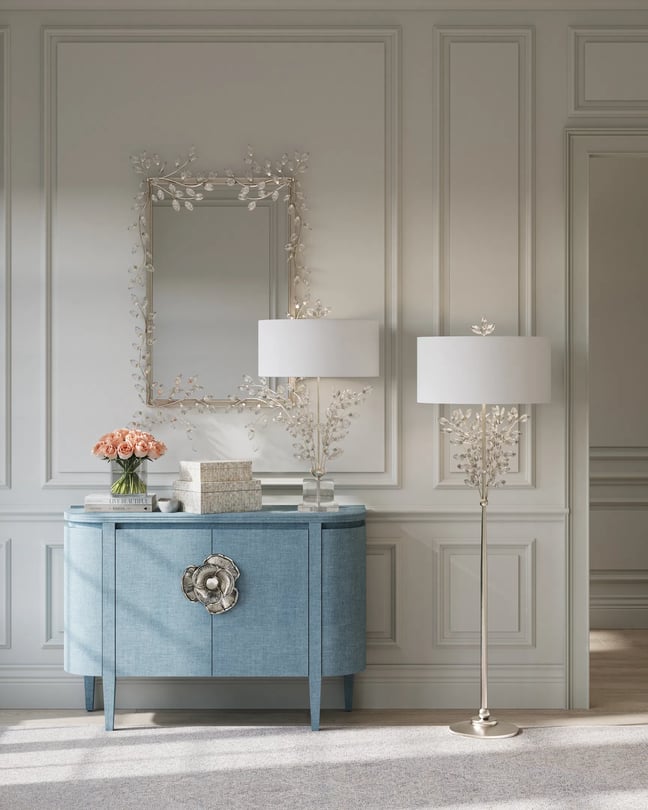 Currey and Company Briallen Demi-Lune Cabinet | Layla Grayce