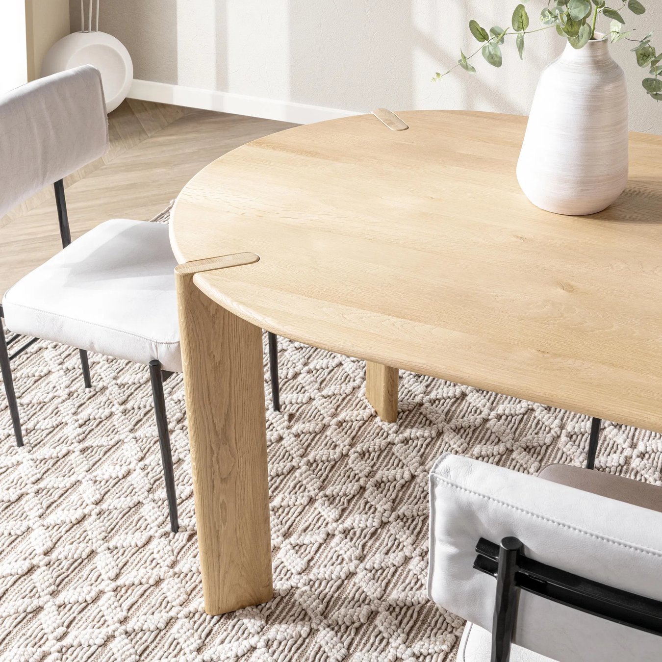 Kosas Home Kering Oak Wood Oval Dining Table | Layla Grayce