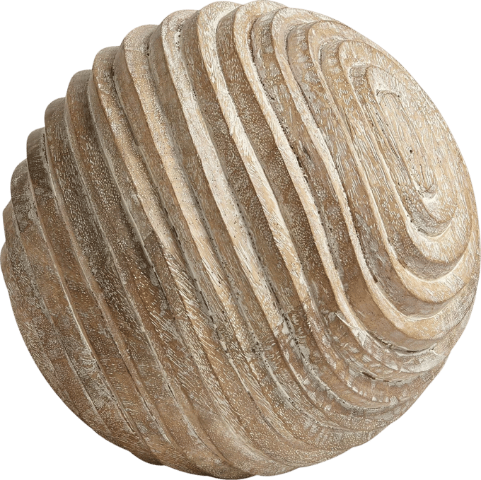 Global Views Moulard Wooden Sphere - Thumbnail 2