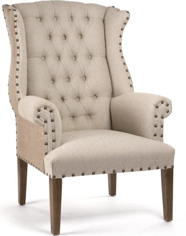 Zentique Tufted Wing Chair - Thumbnail 3